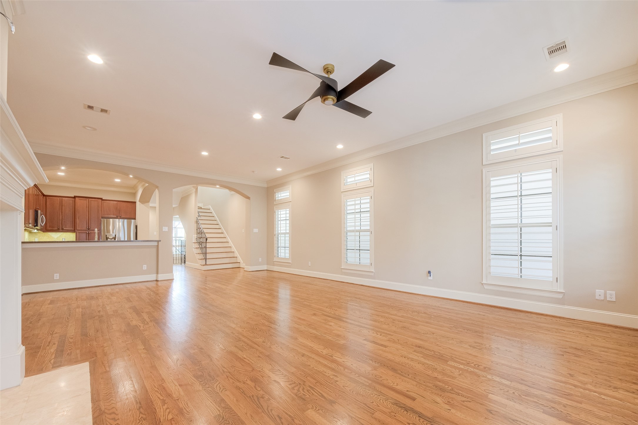 232 Detering Street, Unit A Houston, TX 77007 - Photo 16 of 46 The Living Room is open to Kitchen and Dining