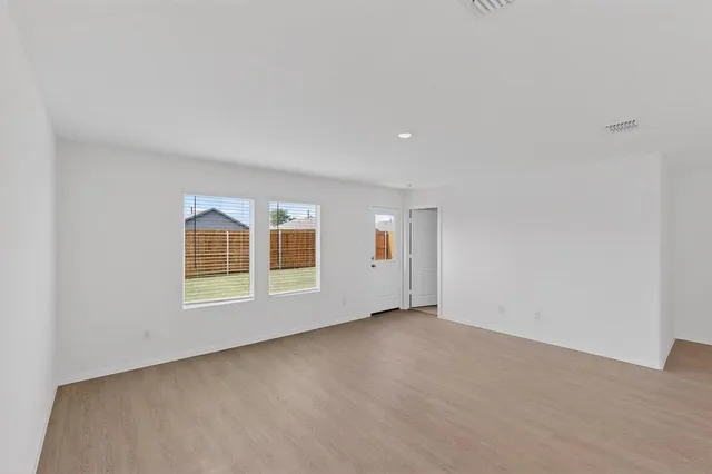 an empty room with a window