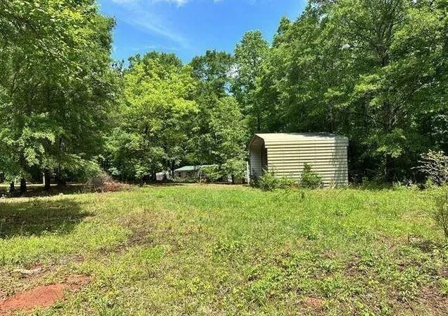 a view of a backyard