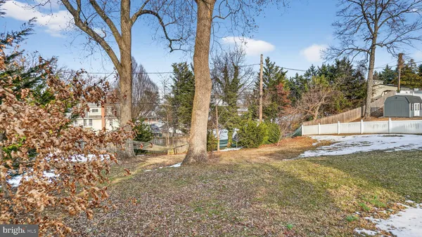 a view of a backyard of snow