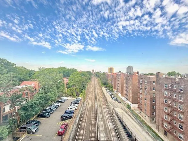 a view of a city with tall buildings