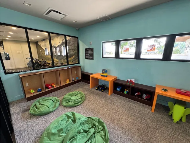 a play room with furniture