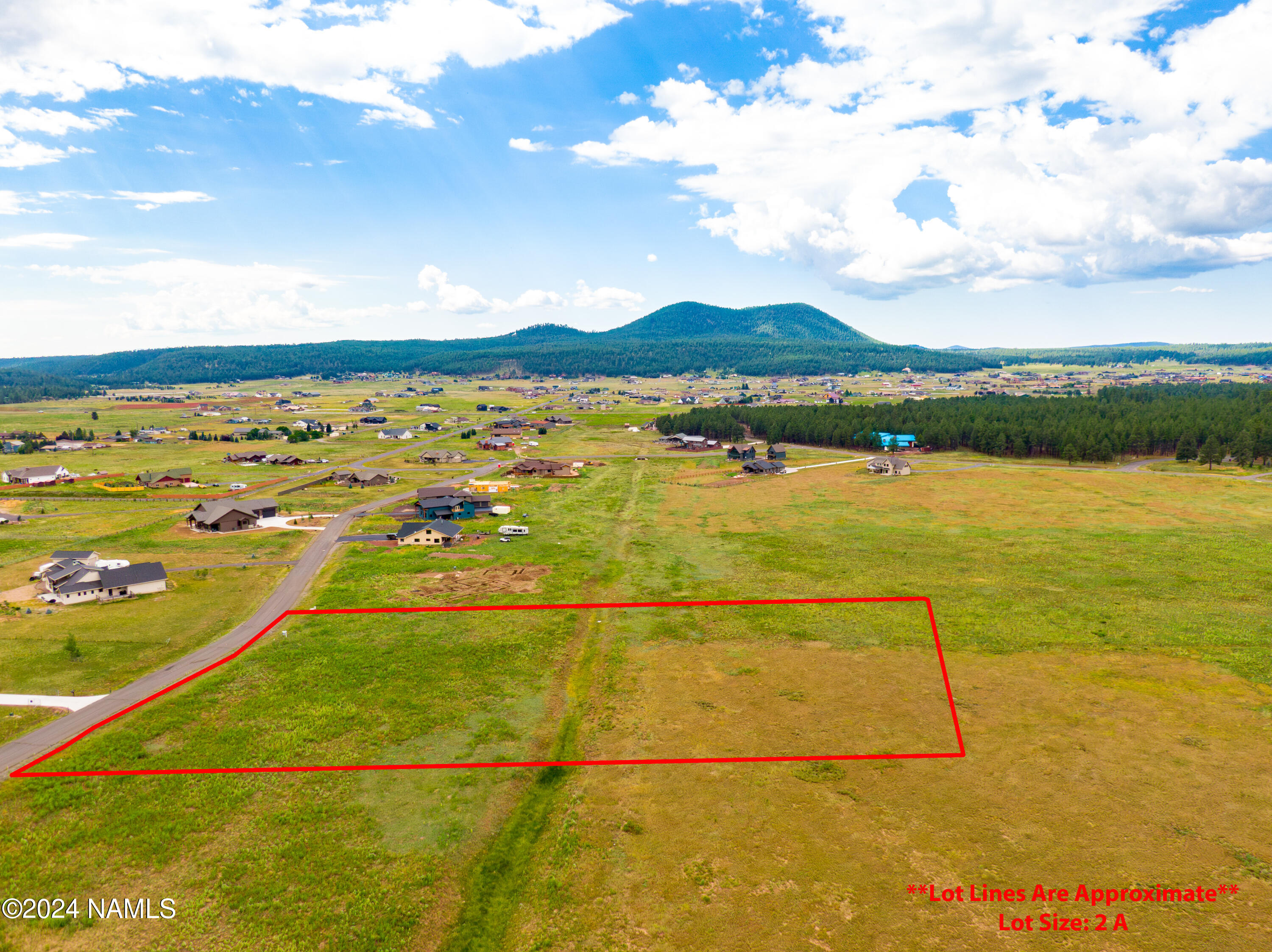 8914 Ranch At The Peaks Way Flagstaff, AZ 86001 - Photo 17 of 25 Aerial View South With Lot Lines