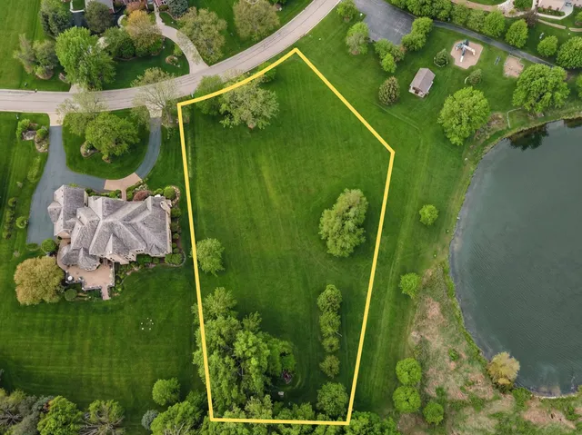 a bird view of a garden