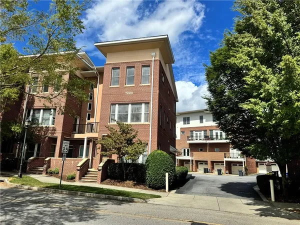 a front view of a building