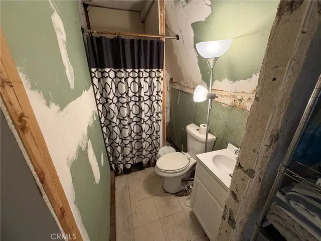 a view of car parked in garage