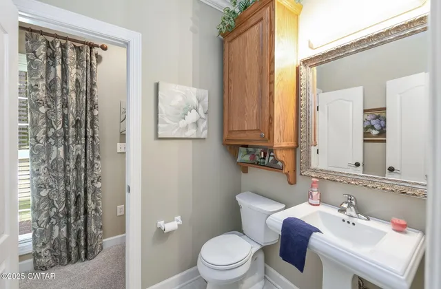 a view of a city with lush green forest