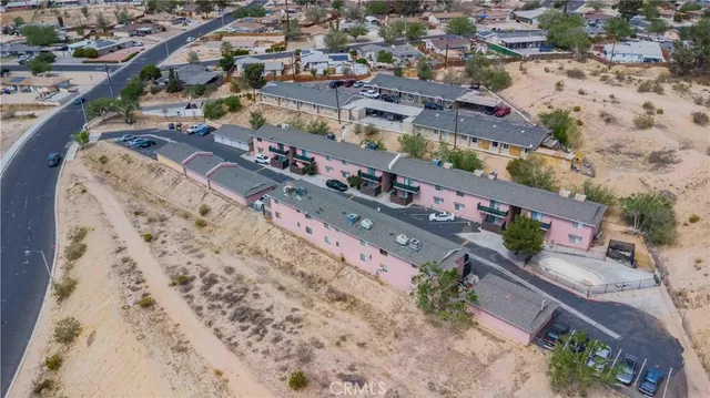 a view of a city with a mountain