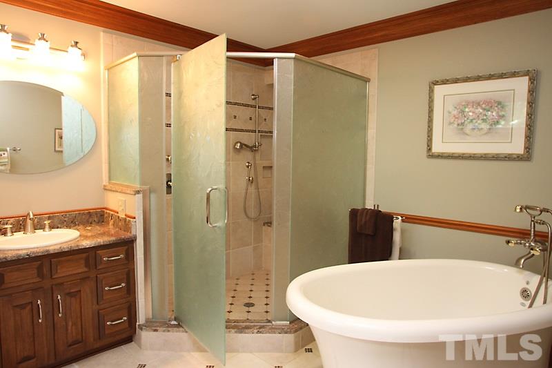 12332 Galway Drive Raleigh, NC 27613 - Photo 15 of 25 Another view of the updated master bathroom! Your personal spa retreat is waiting for you!