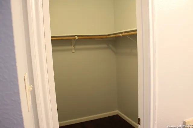 a small space with a mirror