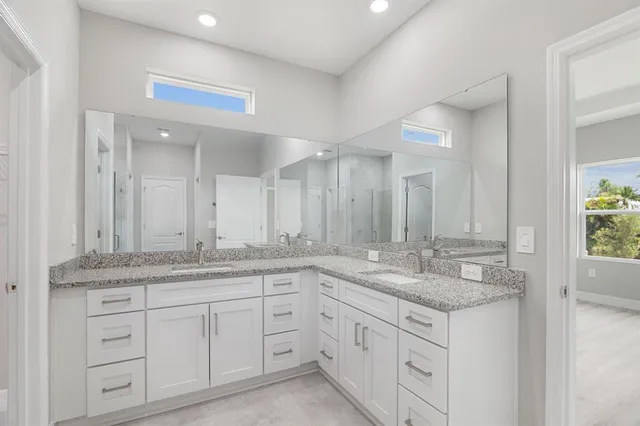 a bathroom with a tub