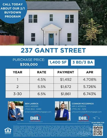 $315,000 | 237 Gantt Street, Mooresville, NC 28115