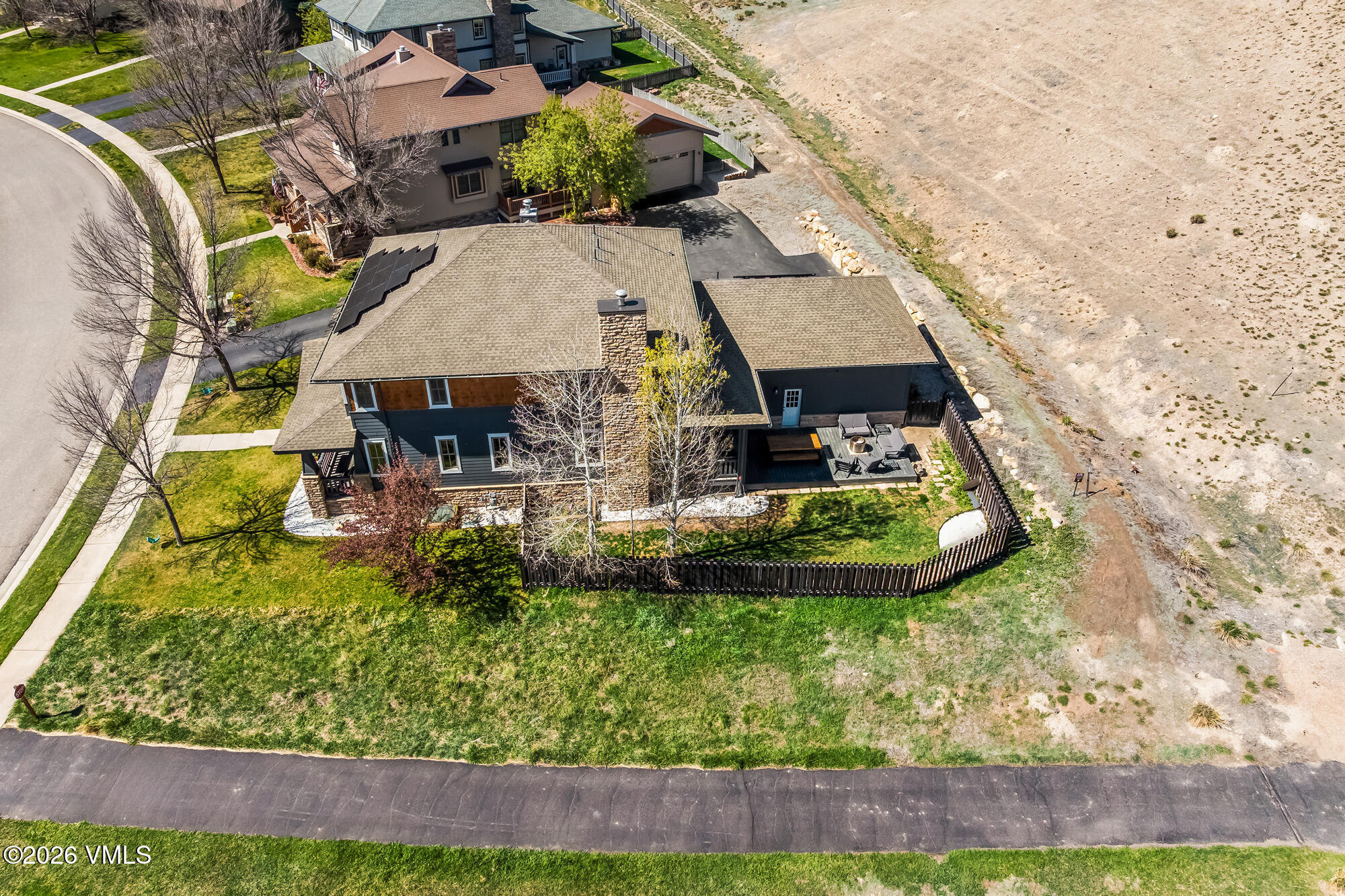32 Newquist Street Eagle, CO 81631 - Photo 48 of 57 an aerial view of a house with a garden and lake view