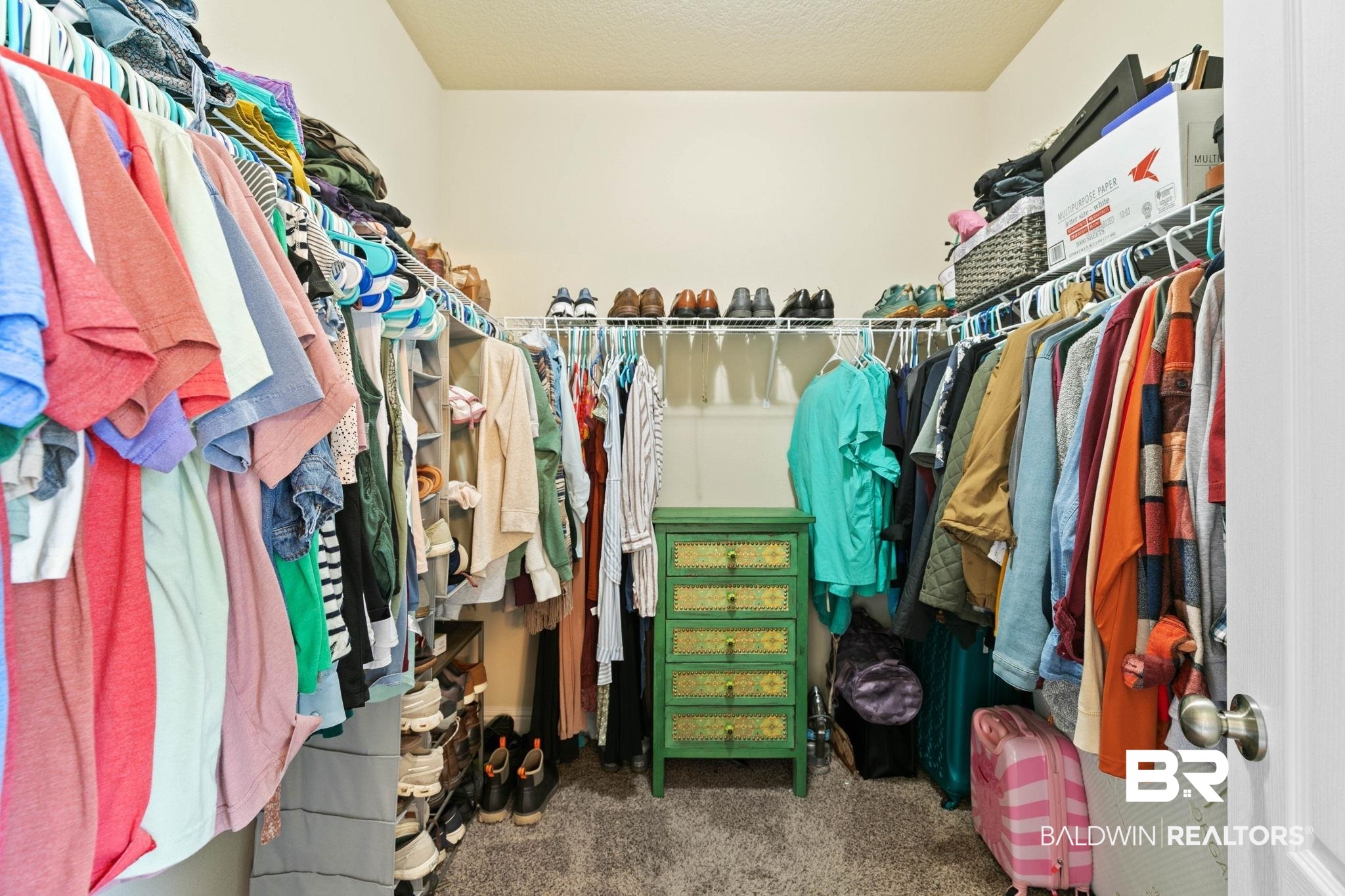 2216 Livingstone Court Mobile, AL 36695 - Photo 27 of 62 Walk-in closet with carpet flooring, white wire shelving, and hanging rods