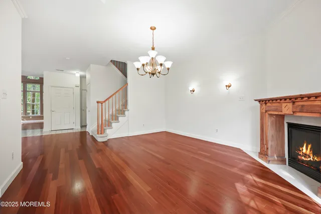 a view of a forest with trees