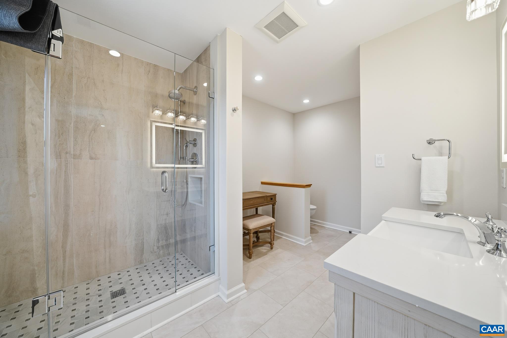 6518 Jefferson Mill Road Scottsville, VA 24590 - Photo 47 of 60 a bathroom with a sink and a mirror