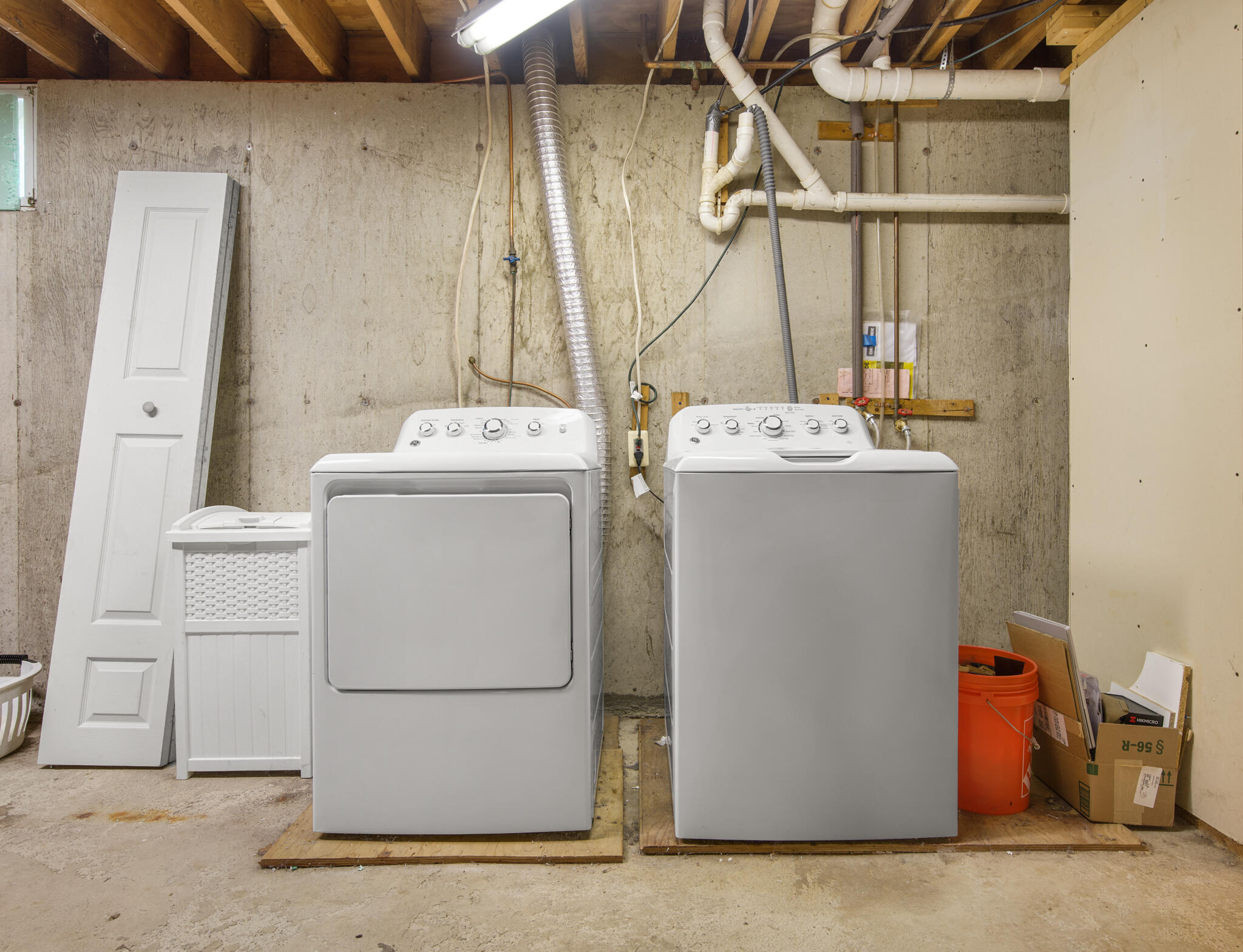 1348 Carmel Road North Hampden, ME 04444 - Photo 41 of 53 Washer/Dryer in basement - unfinished