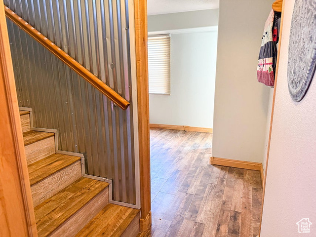 425 East Mule Deer Road Central, UT 84722 - Photo 21 of 72 Staircase with wood finished floors and baseboards