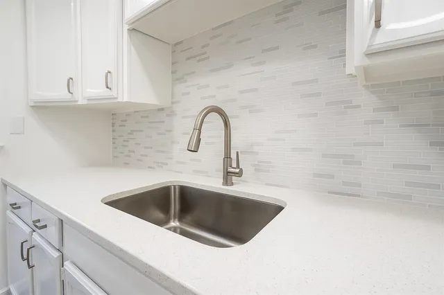 a close view of sink and tap