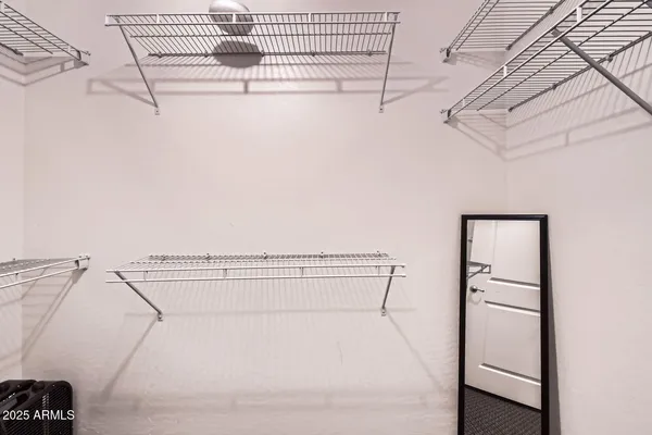 a view of a walk in closet