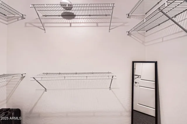 a view of a walk in closet