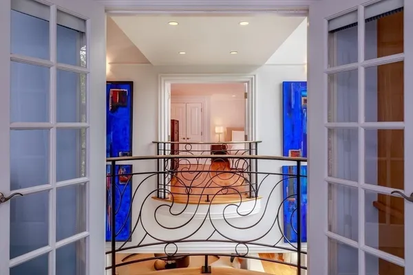 a view of an entryway with a window