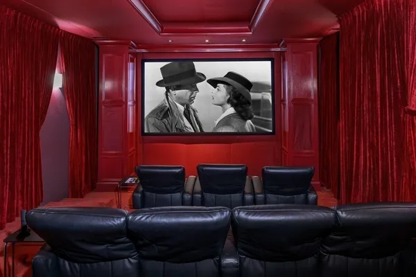 a couple of chairs sitting in a room