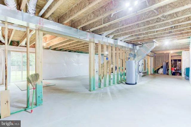 a view of an empty room with a sliding door