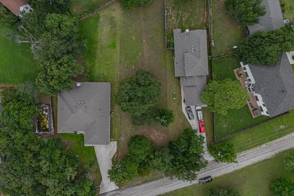 an aerial view of a house having outdoor space