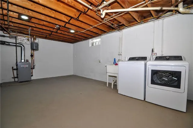 a view of empty room with storage