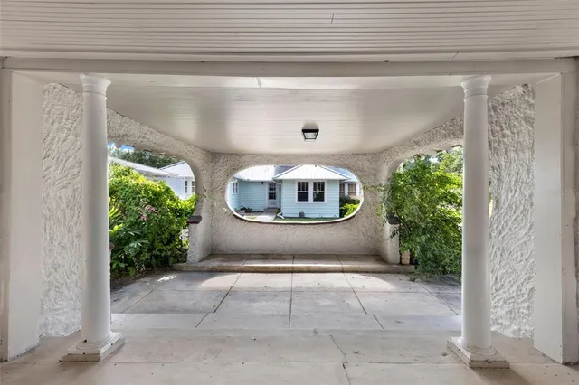 a view of front door of house
