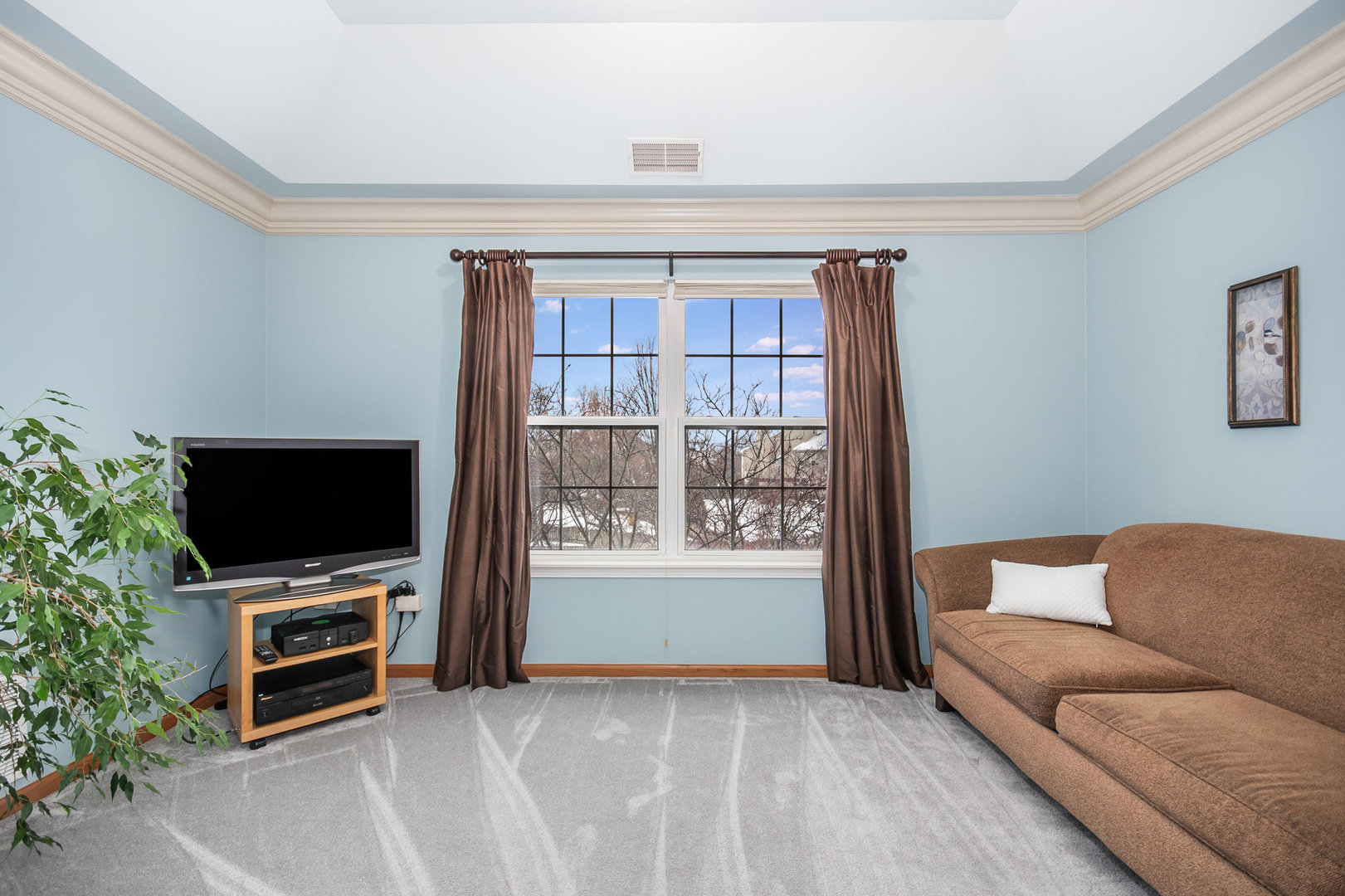 712 Eagle Brook Lane Naperville, IL 60565 - Photo 19 of 40 a living room with furniture and a flat screen tv