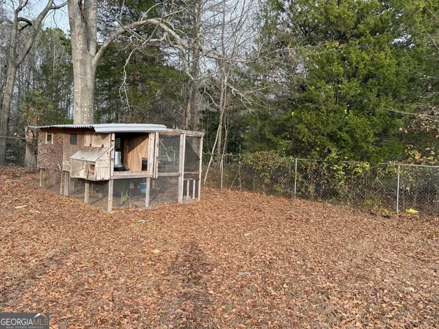 a backyard of a house