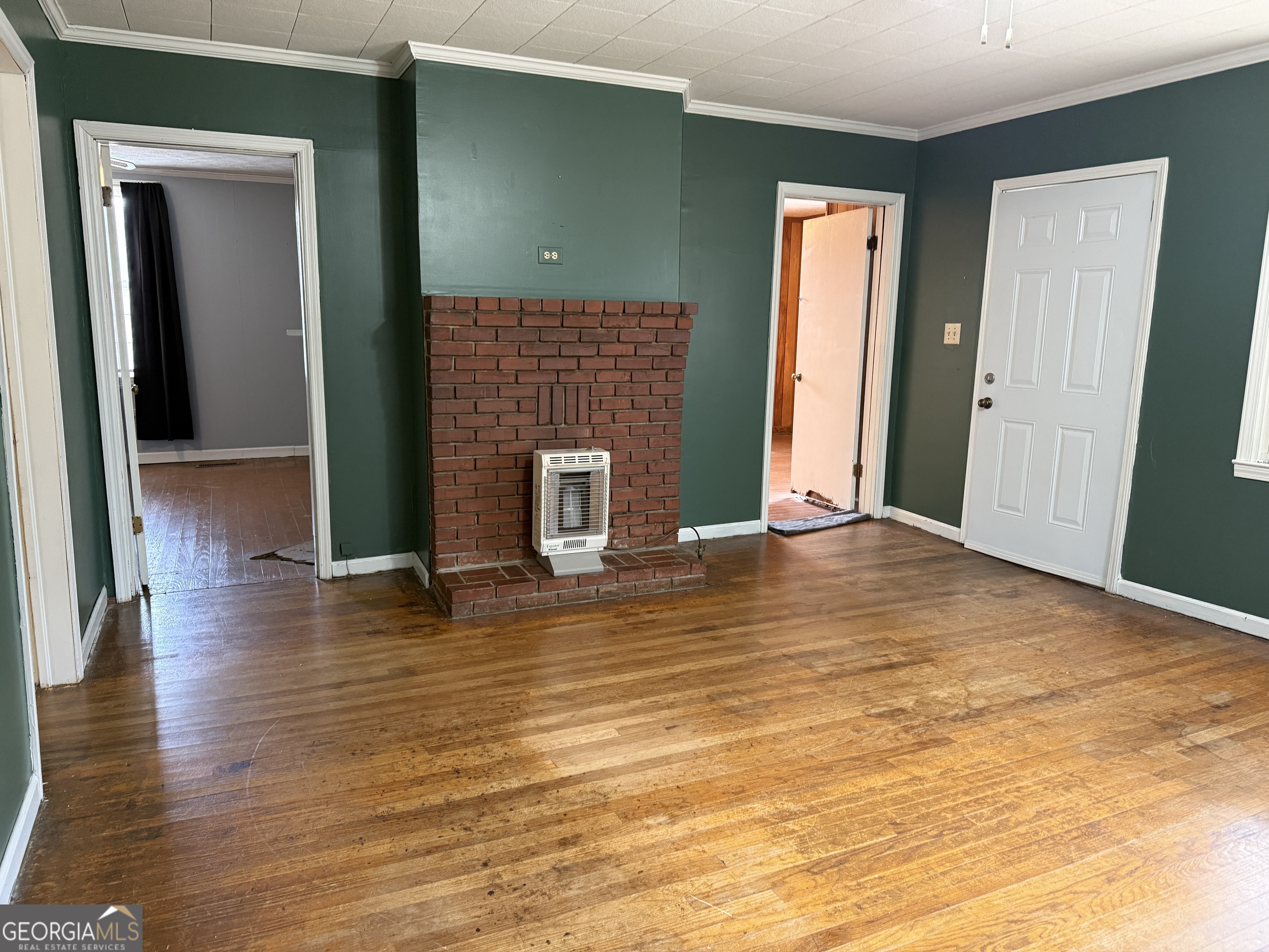 19 Truitt Street Manchester, GA 31816 - Photo 3 of 31 a view of a livingroom with wooden floor and a fireplace