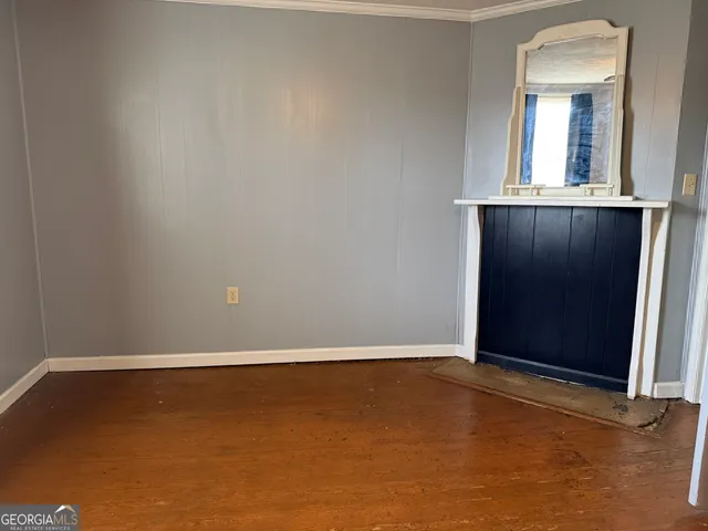 an empty room with a window