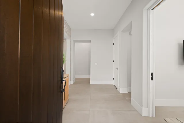 a view of a backyard with sitting area