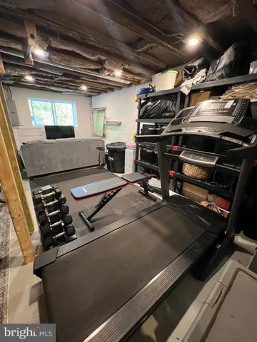 a view of a storage room