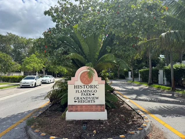 a view of a park with benches