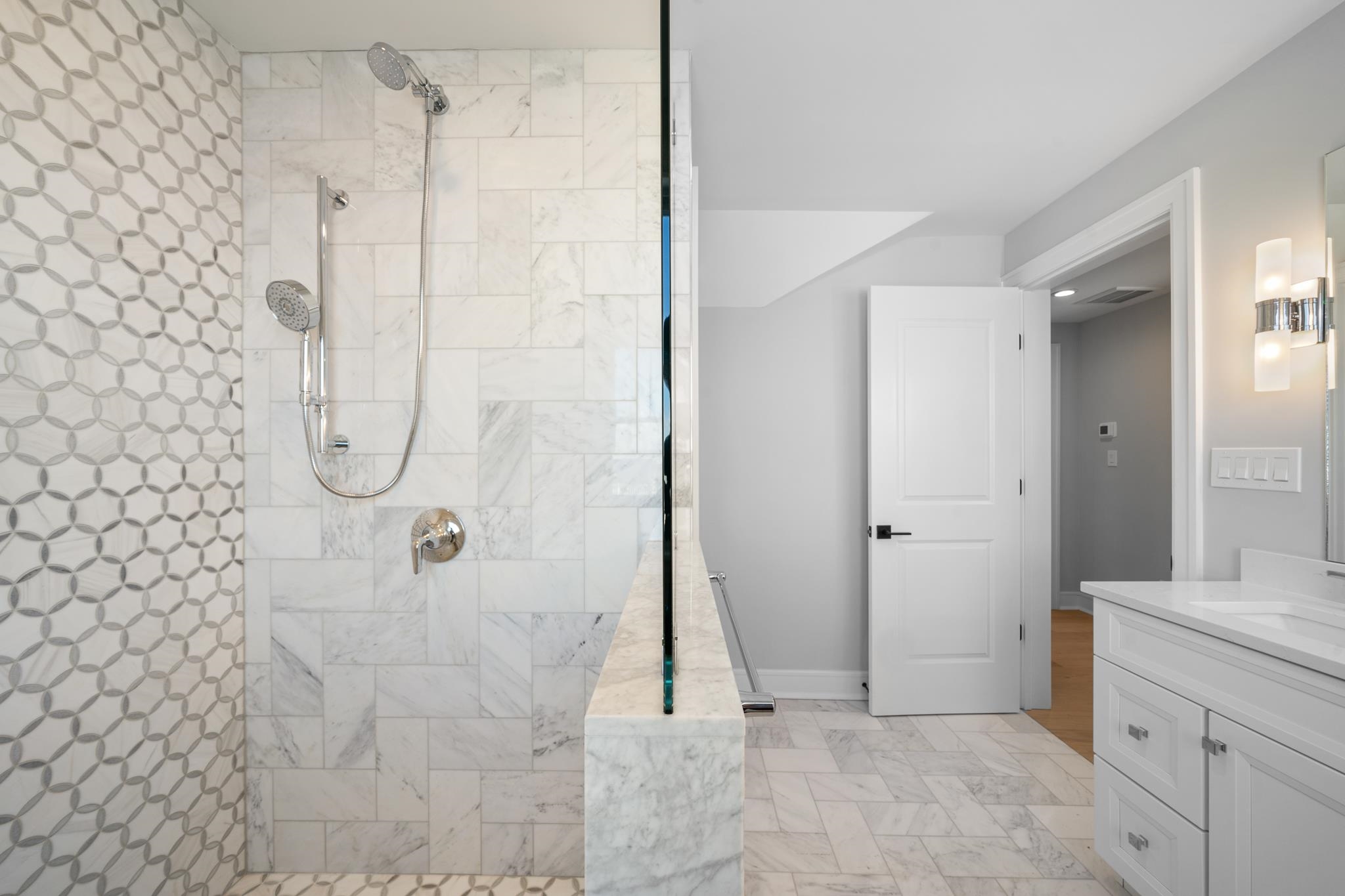 285 58th Street Avalon, NJ 08202 - Photo 43 of 50 a bathroom with a granite countertop shower