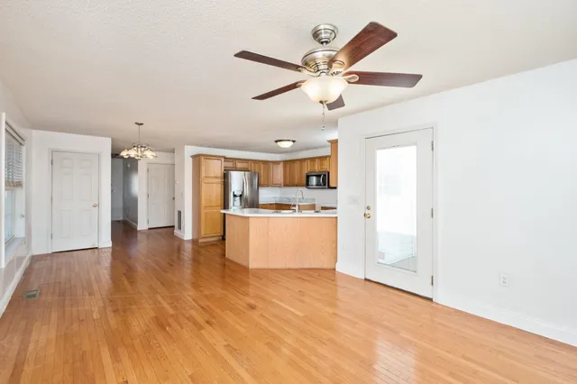 a view of swimming pool with outdoor seating