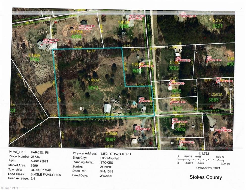 1352 Gravitte Road Pilot Mountain, NC 27041 - Photo 43 of 43 tax parcel map property is in green lines