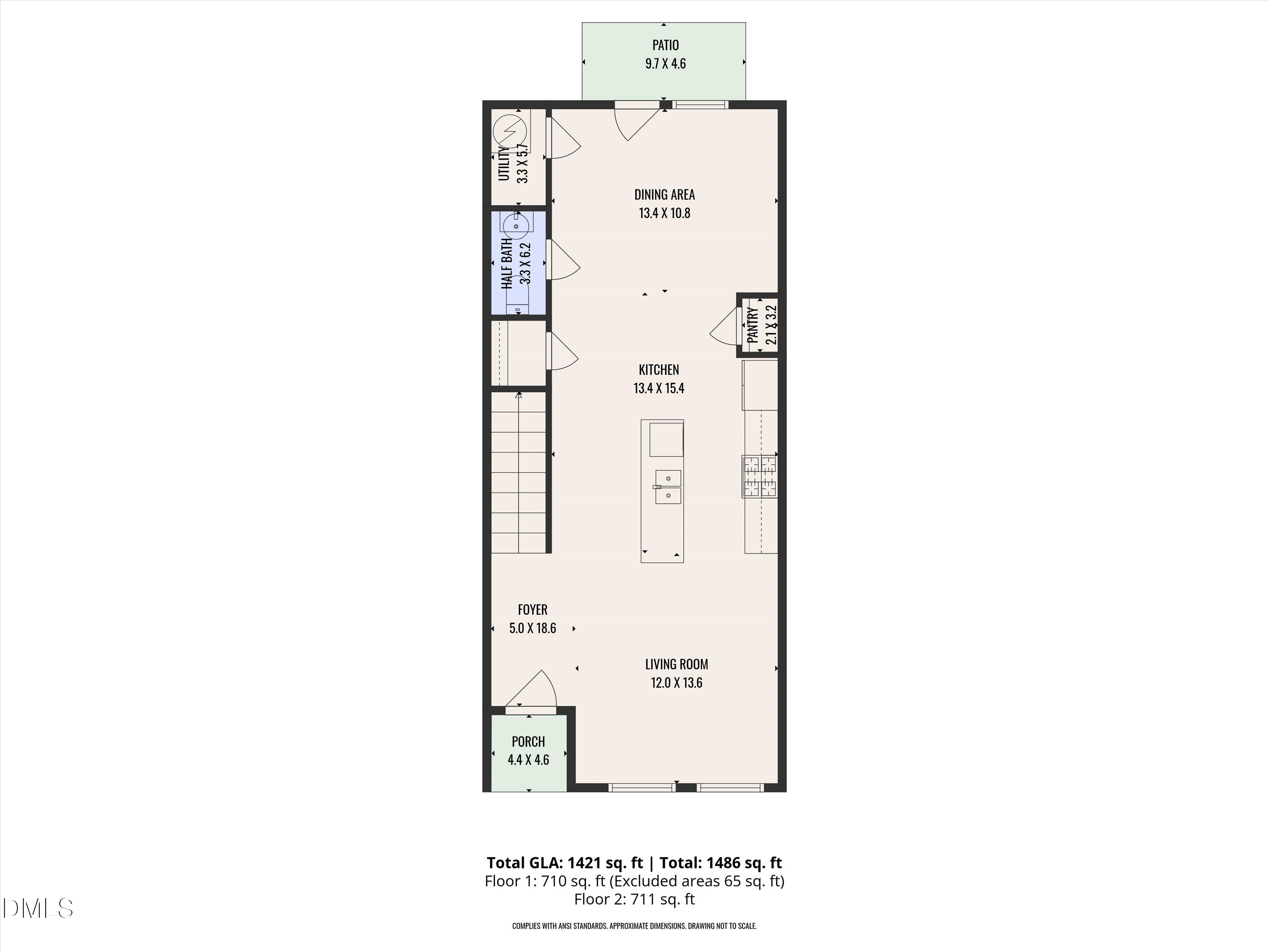 4949 Microcline Trail Raleigh, NC 27610 - Photo 40 of 42 a picture of a floor plan