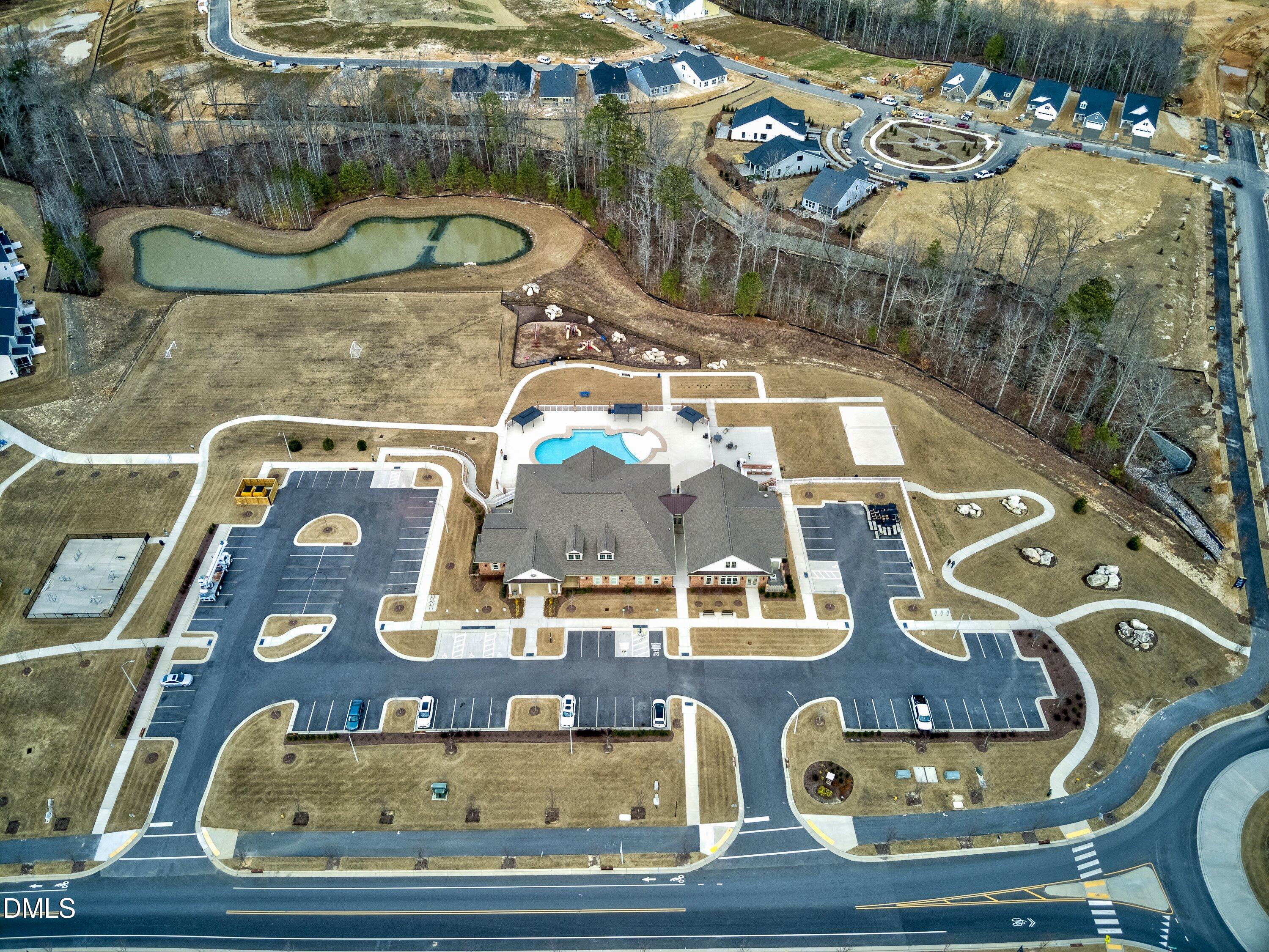 4949 Microcline Trail Raleigh, NC 27610 - Photo 35 of 42 an aerial view of residential houses with outdoor space