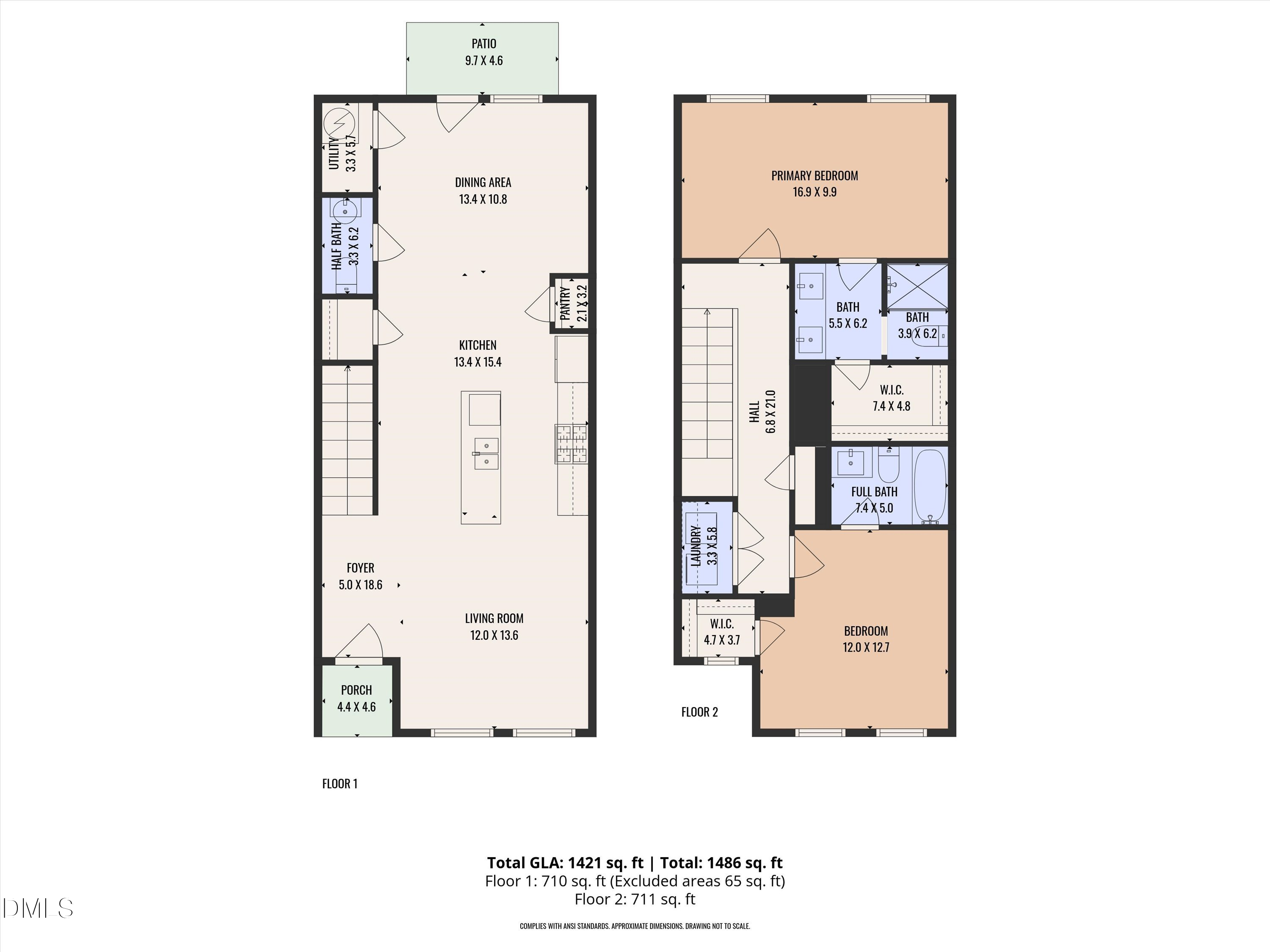 4949 Microcline Trail Raleigh, NC 27610 - Photo 42 of 42 a picture of a floor plan