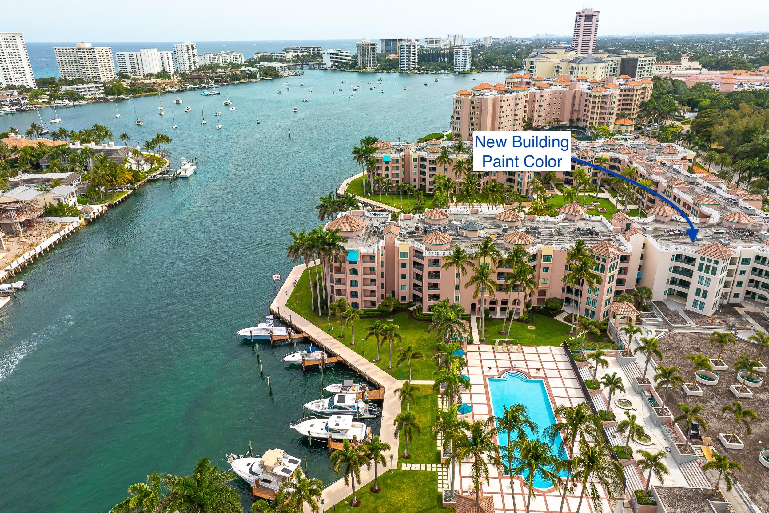 140 Southeast 5th Avenue, Unit PH50 Boca Raton, FL 33432 - Photo 46 of 52 an aerial view of a house with a lake view