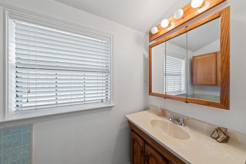912 Crockett Street Midlothian, TX 76065 - Photo 18 of 29 a bathroom with a sink and a mirror