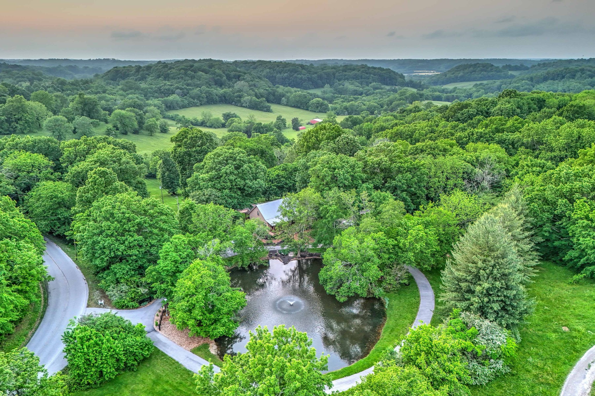 1708 Sugar Ridge Road Spring Hill, TN 37174 - Photo 53 of 70 an aerial view of residential house with outdoor space and trees all around