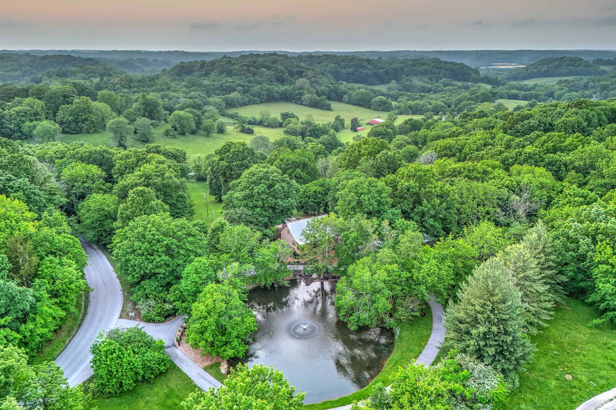1708 Sugar Ridge Road Spring Hill, TN 37174 - Photo 54 of 70 an aerial view of residential house with outdoor space and trees all around