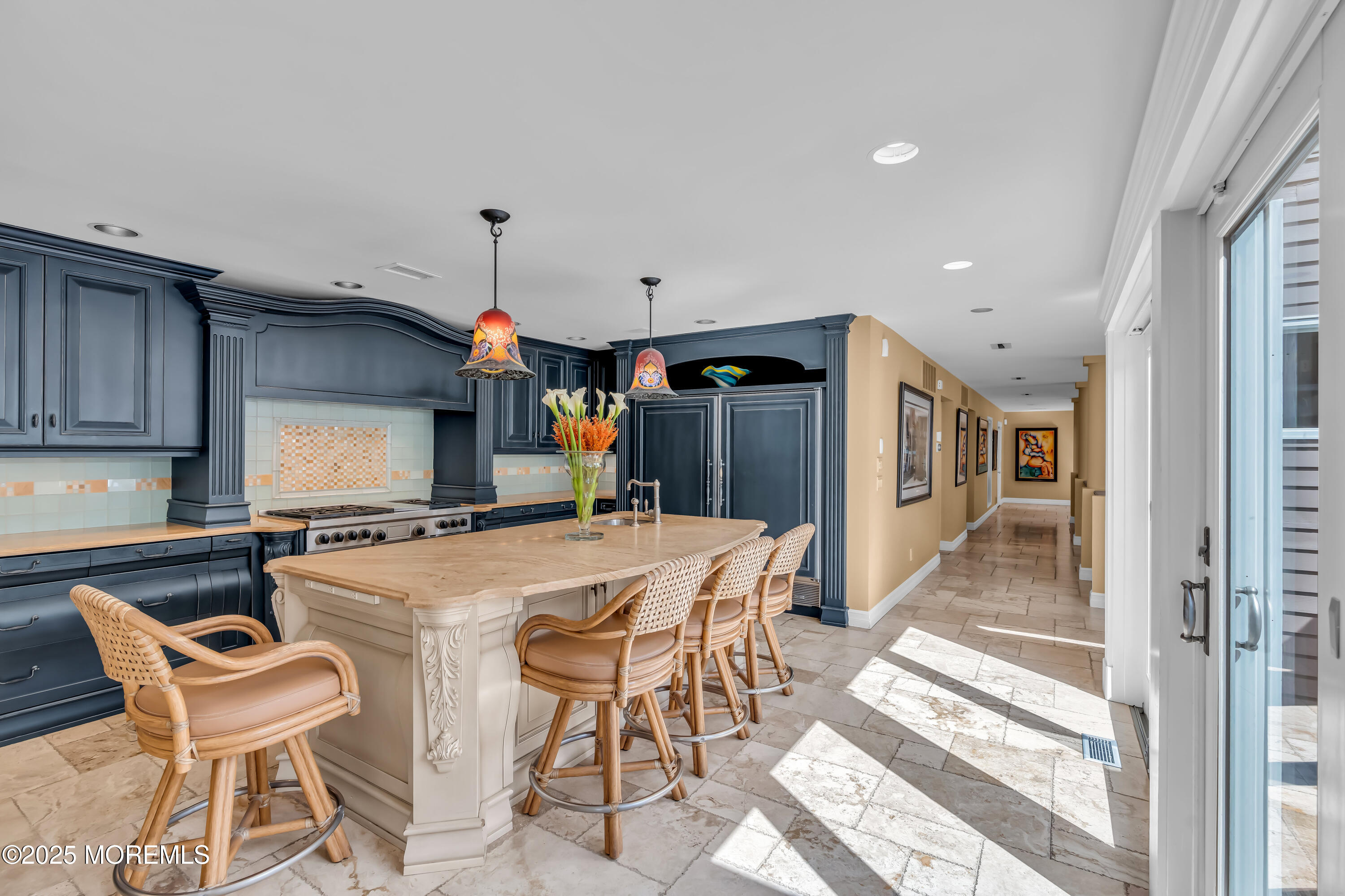 1264 Deal Road Asbury Park, NJ 07712 - Photo 16 of 70 a kitchen with stainless steel appliances kitchen island granite countertop a refrigerator and a stove