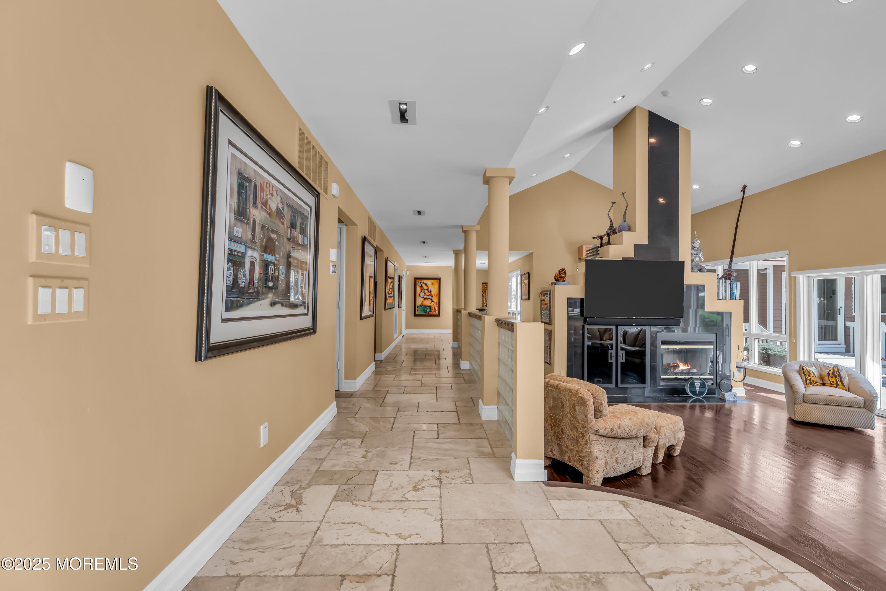 1264 Deal Road Asbury Park, NJ 07712 - Photo 22 of 70 a living room with fireplace furniture and a flat screen tv